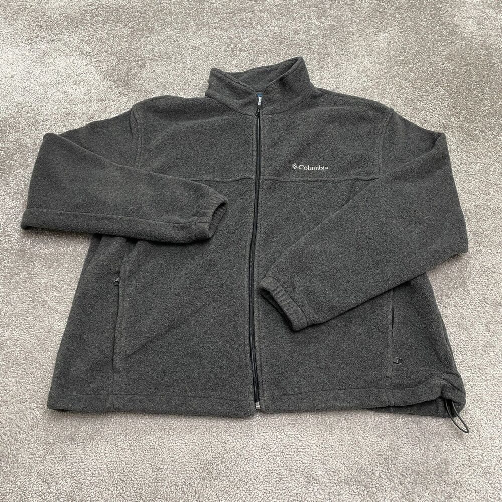 Columbia Steens Mountain Fleece Jacket Mens XL Dark Gray Full Zip Outdoor Hiking